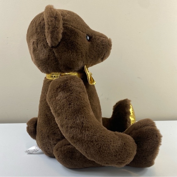 FAO Schwarz 160th Anniversary Gold Monogram Teddy Bear Plush Stuffy Animal 13.5” - Picture 7 of 14